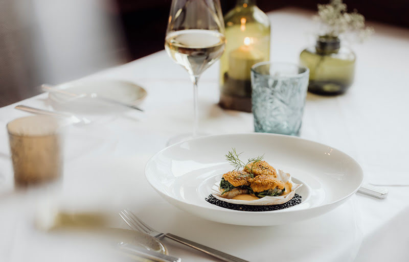 Fine dining im Restaurant der Stasta.